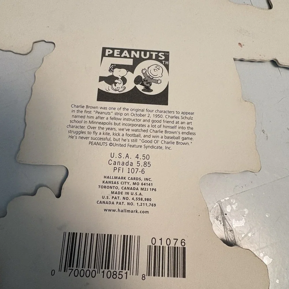 Giant Hallmark Cards Peanuts Set of 5 Lucy, Snoopy, Linus, Charlie Brown UNUSED